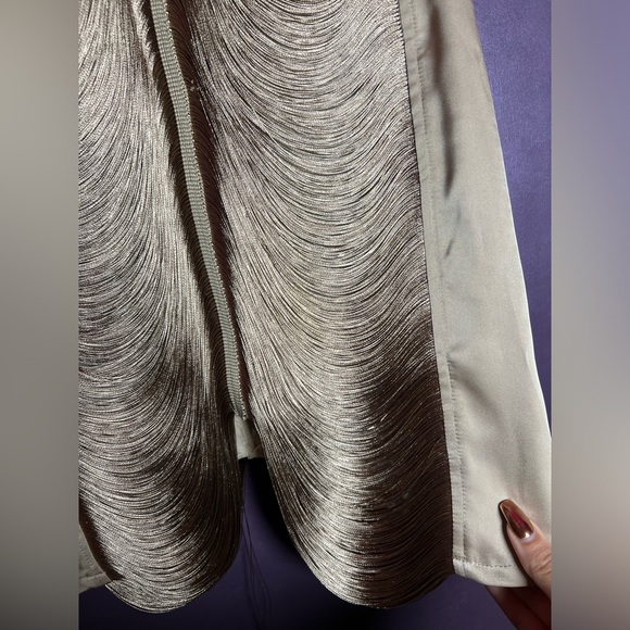 Bluma Halterneck Fringe Mini Dress In Olive — Medium - Picture 7 of 10